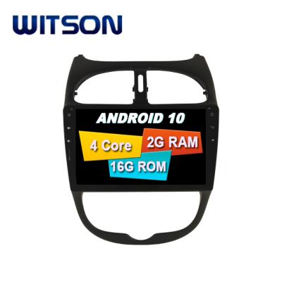 China WITSON ANDROID 10.0 FOR PEUGEOT 206 UNIVERSAL DASHBOARD DVD PLAYER 206 SUITABLE PRICE CAR DVD for sale