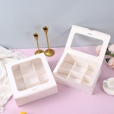 China 4hold 6hold 9hold Handmade Wholesale Customized Luxury Mini Cake Pastry Box Egg Yolk Cake Bread Mousse Cake Packaging Box for sale