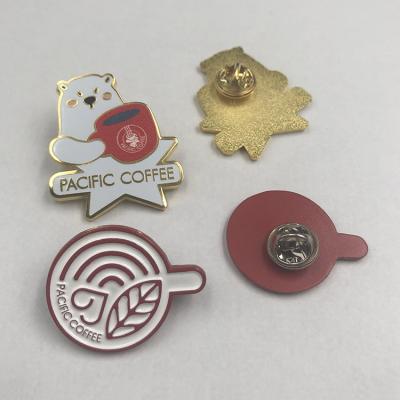 China China Latest High Quality Coffee Lapel Pin Brooches Protection Metal Enamel Pin for sale