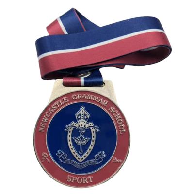 China Custom Cheap China Marathon Sports Event Medal Zinc Alloy Sports Medal With Lanyard for sale