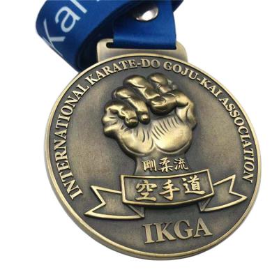 China China Custom Cheap Military Medals And Trophies Boxing Sports Masks 3D Karate Medal for sale