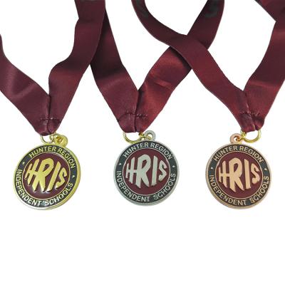 China China Personalized Creative Metal Enamel Medal School Children Smart Medal With Ribbon for sale