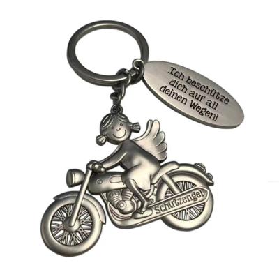 China Gifts / Souvenir Personalized Metal Zinc Alloy Blank 3D Keychains Kids Cute Enamel Motorcycle Key Chain for sale