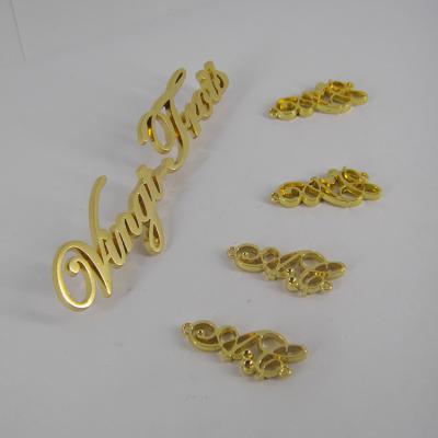 China Custom Wholesale Metal Brand Logo Blank Jewelry Nameplate For Bag Brass Handbags From Europe for sale