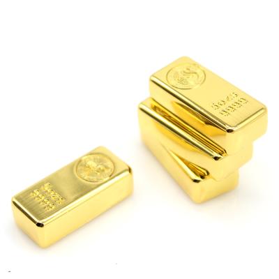 China China Wholesale Copper Swiss Brass Bars Plated 24k Pure Silver 999 Fake Gold Bar Ingot for sale