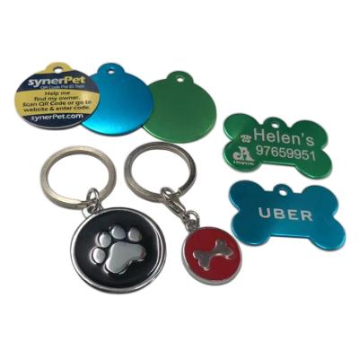 China Custom Personalized Stainless Steel Printer Anodized NFC QR Pet Name ID Tags Dog Tag for sale