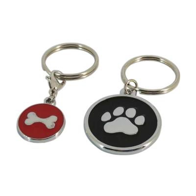 China Personalized Custom Logo Small Bone Pet Tag Name Metal Engraved Dangling Dog Tags for sale