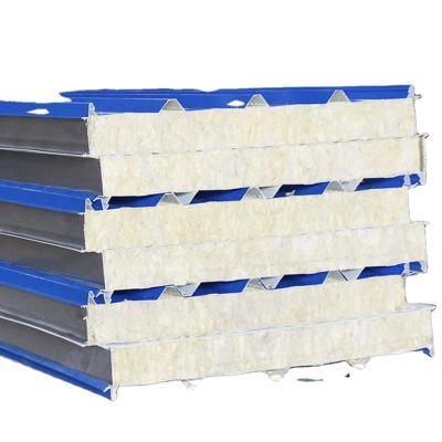 China Steel Plate Insulation Wall Panel Supplier Industrial Popular Hot Selling Rockwool Glass Wool Sandwich Panel for sale