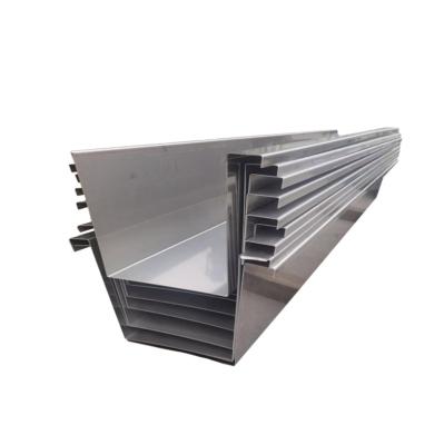 China Minimalist Custom Size Roof Drain Frames Aluminum Stainless Steel Metal Rain Gutter Roof Gutter for sale