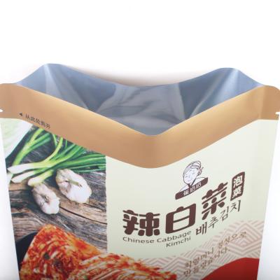 China Barrier Laminated Zipper Bags Stand Up Airtight Food Pouches Kimchi Packaging Bags For Pickle Package for sale