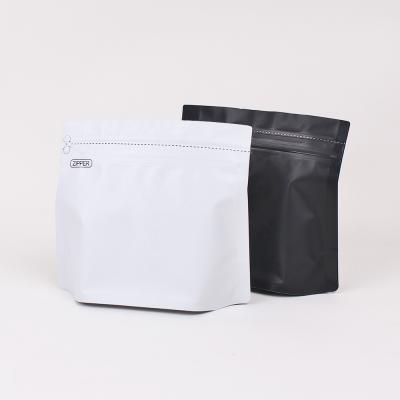 China Package Flat Bottom Zipper Food Coffee Packaging Pouch Diamond Shape Bag With Valve for sale