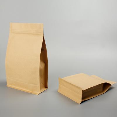 China Plastic Laminated Food Zipper Tea Kraft Paper Kraft Paper Zipper Bags for sale