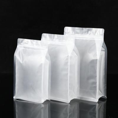 China Recyclable Flat Bottom Side Gusset Zipper Food Packaging Plastic Bag Recyclable Frosted Style Laminated Laminated Airtight Bags for sale