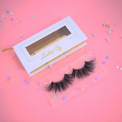 China Fluffy/3d/natural/4d/5d/7d effect mink eyelash lash box wholesale custom seller classic white box lashbox black box private label logo for sale