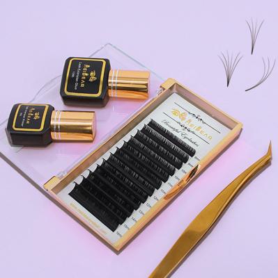 China 2022 Natural High Quality Korean PBT Lash Extension Tray Eyelashes Stick Adhesive Tweezers Kit With Private Label for sale