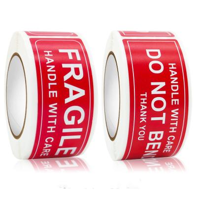 China Waterproof High Standard Stickers Color Fragile Red for sale