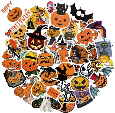 China Halloween Anti-Counterfeit Stickers 100 Pack Vinyl Pumpkin Stickers Halloween Decorations Stickers for sale