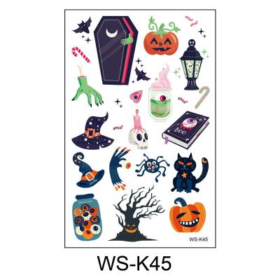 China Halloween temporary tatoo holiday body tatoo temporary halloween tattoo sticker kids for sale