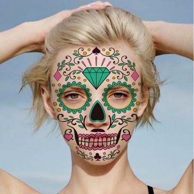 China Custom Temporary Halloween Decorations Temporary Tattoo Halloween Face Tattoo Sticker for sale