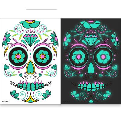 China Temporary Halloween Decor Party Temporary Tattoo Face Women Halloween Stickers for sale