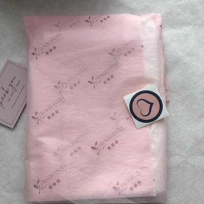 China Waterproof Recyclable Wrapping Tissue Paper For Clean Custom Clothes Brand Logo 17gsm Wrapping Tissue Paper for sale