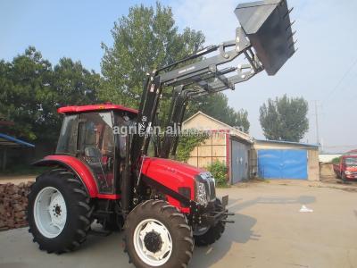 China Hot 804 Tractor, 80Hp 4WD, Use YTO, DEUTZ, PERKIN Farm Tractor Sail Shuttle Shift Farm Engine, Equipped with Front End Loader for sale