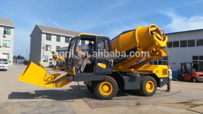 China Self Loading And Power Shift Diesel Engine Concrete Mixer Truck With Pump Air Conditioner 1600L for sale