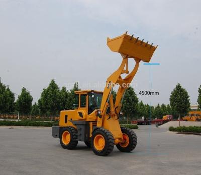 China Construction Material Shops 4.5 Meter Wheel Loader 2Ton Hydraulic Engine withCummins High Dump Height and CE Approved for sale