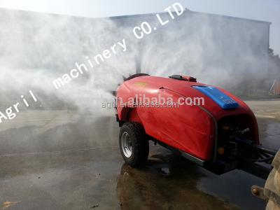 China Universal air jet sprayer 800L 1500L orchard fruit garden vineyard trailer boom tankwith Italy SPA diaphragm pump for sale