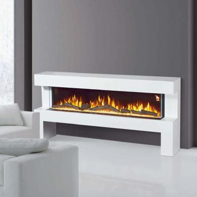 China Innovative 3 Sides Real Flame Fireplace - Aquarium Style for sale