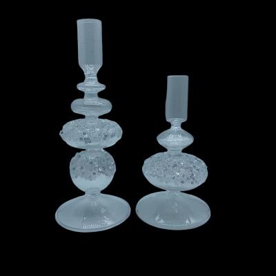 China Home Lighting Decoration Manufacturers Direct Selling Glass Candlestick Candle Holder Candlestick for sale