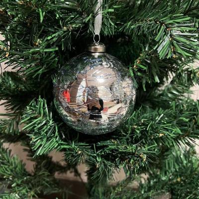 China Glass Hot Sale China Manufacture Quality Glass Hanging Clear Glass Ball Christmas Clear Glass Bauble for sale