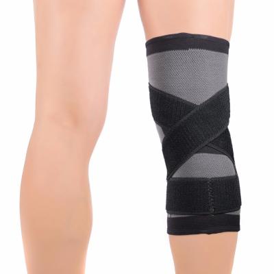 China Adjustable Elasticity Breathable Weightlifting Knee Brace Neoprene 7mm Knee Support Sleeves Powerlifting Compression Knee Sleeve With Adjustable Straps for sale