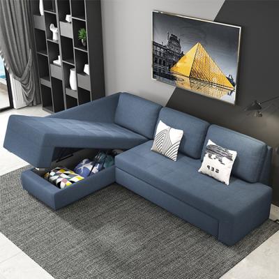 China 2021 new product china storage L sofa with bed with storage furniture manufacturers sofa bed storage for sale