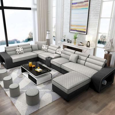 China New Design Living Room Fabric U Sectional Sofa Style Modern Sofa Wholesale Price from shope for sale