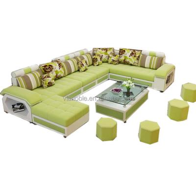 China U Shaped Sectional Sofa Fashion Leather Sofa Set 7 Seater Living Room Furniture for sale