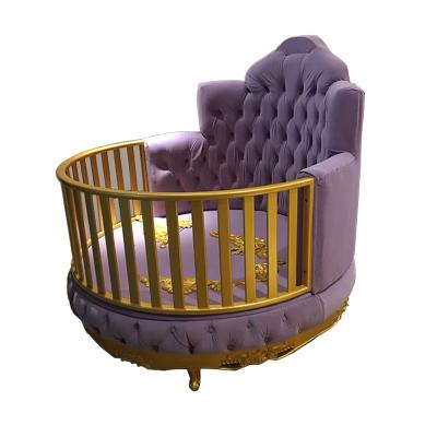 China Home Furniture Modern Design Round Shaped Baby Crib Set for sale