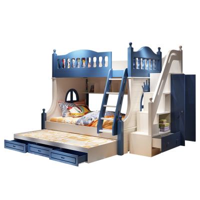 China Mordern 2019boy and girl used funky kids pink and blue bunk bed kids bedroom for double kids furniture for sale