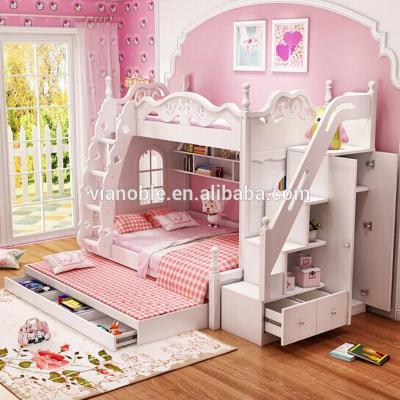 China Modern Children Kids Used Bunk Bed For Kids Note Beds Baby Furniture Double for sale