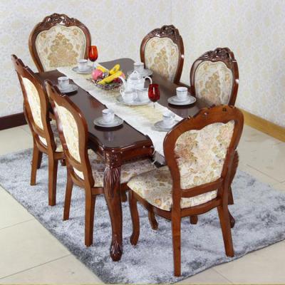 China European USD European style solid wood dining room furniture table and chair set for sale