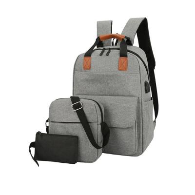 China With USB YX148808 Casual Sports Backpack Set 3 In 1 Zipper Water Repellent Backpack Sets For School Children for sale