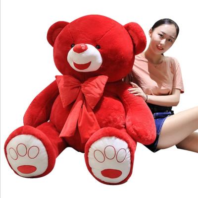 China Wholesale Cute Fun Teddy Bear Toys Big White And Red Giant Soft Teddy Bear Plush Toy for sale