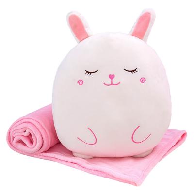 China Kids Play Soft Plush Hugging Pillow Cute Anime Tile Plush Doll Toy with Coral Fleece Blanket for sale