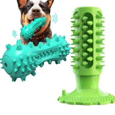 China Best Selling Funny Pet Viable Grinding Rod Durable Chew Rubber Squeaky Interactive Dog Toys Teeth Cleaning for sale