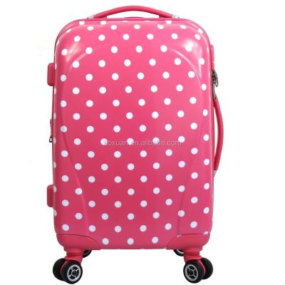 China Fashionable Pink Cute Trolley Luggage Bag Travel Expandable Suitcase For Fashion Girl for sale