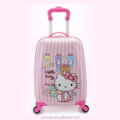 China Waterproof Luggage Trolley Bag Trolley School Luggage With Kitty Printing for sale