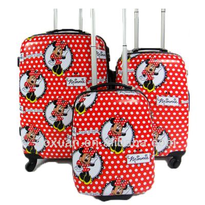 China New design practical micky mouse wheeled school bag for girls/kids school trolley bag set for sale