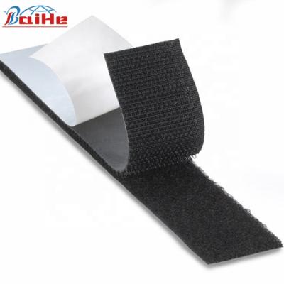 China Sustainable Sticky Self Adhesive Nylon And Polyester One Sided Hook And Loop Tape Roll for sale