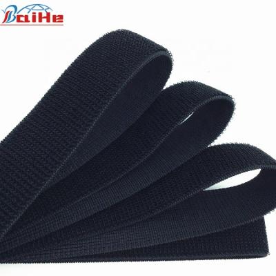 China Hot-selling flexible good quality sustainable sew on washable knitted elastic loop un-nap tape for sale