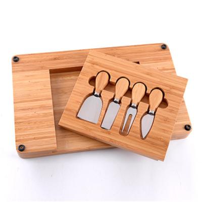 China Kitchen Metal Cheese Cube Cutter Kit Tools Wood Handle Blank Stainless Cheese Board Bamboo+Stainless Steel Goods Instruments Prices With Knives for sale